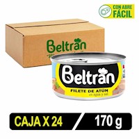 Filete De Atún En Agua Y Sal Beltrán 170 Gr Caja X 24 Uni.